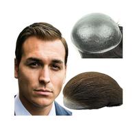 Toupee per Uomo 10 * 8 Toupee for uomo 0,04 mm Pelle sottile PU Protesi for capelli umani e unità capillari Sistema di sostituzione dei capelli Protesi Capelli Uomo(Light Brown)