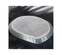 Toupee per Uomo Parrucca da uomo Sistemi di sostituzione dei capelli umani Base in seta con pelle PU Parrucca for uomo Cuoio capelluto naturale Unità di capelli Remy lisci Protesi for capelli maschili