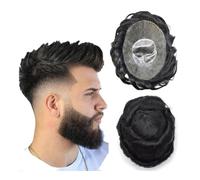 Toupee per uomo, Parrucchino da uomo Parrucche for capelli umani Parrucca completa for capelli da 0,014 cm Unità for capelli umani Remy Parrucca for capelli migliori con nodi,per tutti i giorni, cosp