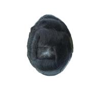 Toupee per Uomo Parrucchino for capelli umani con protesi capillare perimetrale in polyskin parte superiore in pizzo for uomo(8x10)