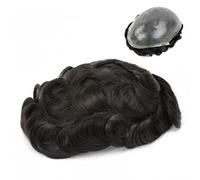 Toupee per Uomo Parrucchino for pelle intera maschile con protesi for capelli da uomo anteriore smerlato 0,04-0,06 mm Pelle sottile in PU Durevole Posticci for uomo Unità di sistema di capelli umani P