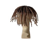 Toupee per Uomo Pezzi di capelli umani indiani Dreadlocks Toupee da uomo T2/30 Ombre Color Base in pelle completa(7x10)