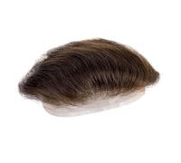 Toupee per Uomo Toppa frontale for capelli umani da uomo for, attaccatura dei sulla fronte, pezzo di in pizzo pieno, colore marrone(#2)