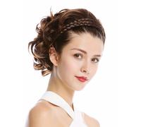 Toupet Nobile Intrecciato Cerchietto Lunghezza Alle Spalle Castano Mosso