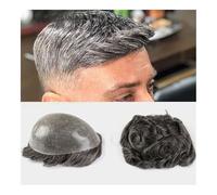 Toupet per capelli da uomo Parrucca da uomo, sistema di sostituzione dei capelli umani indiani, iniezione di pelle sottile, PU, tutto in polietilene, parrucca da uomo, protesi capillare maschile, un