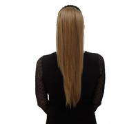 Toupet: Voluminoso Liscio Treccia Mini Biondo Miele 60cm WK06-15