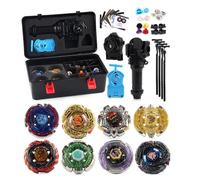 Toupie 8 Pezzi velocità Gyro Metallo Combattimento Tupie Set 4D Fusion Modello Combinazione con Trasmettitore Maniglia D
