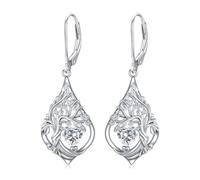 TOUPOP Orecchini a forma di albero della vita, da donna, in argento Sterling 925, per anniversario, Natale, compleanno, regalo per la tua moglie, fidanzata, misura unica, Argento sterling, Zirconia