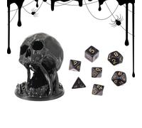 Tour à Dés Squelette - Accessoire de Jeu Effrayant pour Jeux dee Rôle ou dei Société - Design Crâne Macabre pours Halloween, Donjons et Dragons, Plateau Geek
