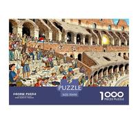 Tour dei Gladiatori al Colosseo di Roma Puzzle in Legno Impermeabile DIY Puzzles Da 1000 Pezzi Regali Per Adulti Divertenti Giochi Di Impegnativi