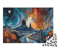 Tour del cielo dipinto dai Navajo su un fiume in una notte d'estate, Puzzle Sostenibili Con Motivi Per Adulti Da Gioco in Legno Di Alta Qualità 1000pcs (75x50cm)