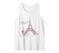 Tour di Parigi Eiffel avec Vélo riempie Garçons Voyage Vacances Canotta
