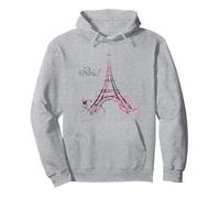 Tour di Parigi Eiffel avec Vélo riempie Garçons Voyage Vacances Felpa con Cappuccio
