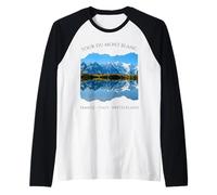 Tour Du Mont Blanc Grandi Escursioni d'Europa Escursioni Uomo Donna Maglia con Maniche Raglan