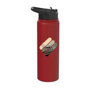 TOUR IN BICICLETTA SU STRADA TRA MONTAGNE E VALLE Stainless Steel Insulated Water Bottle