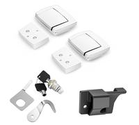 Tour Pack serratura e chiavi, Tour Pack Chiusure con distanziatori e coperchio di chiusura adatto per Harley Touring Classic Electra Glide Road Glide Road Glide Road King CVO 1993-2013 2012 (cromato)