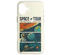 Tour spaziale Futuro multiplanetario del pianeta Terra Custodia per iPhone 16 Plus