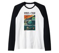 Tour Spaziale Futuro multiplanetario del Pianeta Terra Maglia con Maniche Raglan