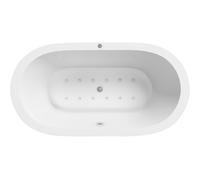 Tourbillon vasca da bagno Luca bianco autoportante con getti massaggio Air Je...