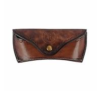 TOURBN TOURBON - Custodia per occhiali in pelle rigida, unisex, di lusso, Marrone#1, 18*8*4.5cm