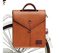 Tourbn TOURBON - Zaino da uomo in pelle microfibra per bicicletta, borsa singola per computer portatile, colore: marrone, Marrone, 29.5*9*40cm