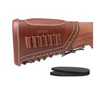 Tourbn Vera Pelle Fucile Buttstock Guancia Recoil Pad 6 Colpi Porta Munizioni