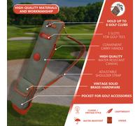TOURBON 3 Vie Golf Carry Bag Fleece Imbottito Golf Sunday Matite Bag Pieghevole
