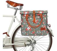 TOURBON Borsa da bicicletta da donna, impermeabile, in tela, borsa per portapacchi posteriore, per ciclismo, viaggi