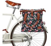 TOURBON Borsa da bicicletta da donna, impermeabile, in tela, borsa per portapacchi posteriore, per ciclismo, viaggi