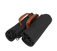 TOURBON Borsa doppia per bicicletta in tela impermeabile per portabagagli posteriore arrotolabile nero