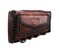 Tourbon - Cuscinetto poggia guance per fucile, fatto a mano, in pelle, con custodia porta munizioni, per destrorsi