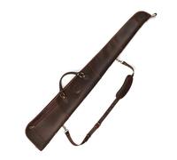 TOURBON Custodia per fucile in vera pelle da 52" Borsa imbottita morbida per fucile con tasca con cerniera e tracolla