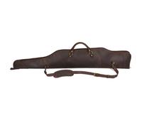 TOURBON Custodia per fucile in vera pelle da 52" Borsa morbida imbottita per fucile con tasca con cerniera e tracolla
