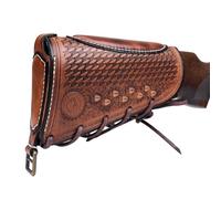 TOURBON - Custodia regolabile in pelle bovina per fucile da caccia e fucile da caccia per cacciatori mancini e destrorsi