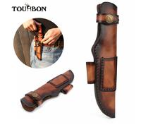 TOURBON Fodero per Coltello in Pelle Aste in Magnesio Porta Avviamento Fuoco ...