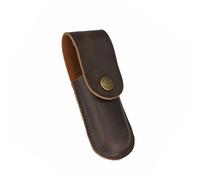 TOURBON Fodero per coltello pieghevole in vera pelle, 13 cm, custodia per coltello tascabile per campeggio all'aperto