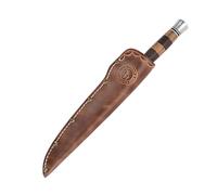 Tourbon - Guaina per coltello da disossamento in vera pelle, per cintura, campeggio, caccia