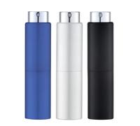 Toureal 20ml Spruzzino Profumo, Vaporizzatore da Viaggio, Atomizzatore Nebulizzatore Profumo, Bottiglie Porta Profumo Spray(Nero, Blu, Argento)