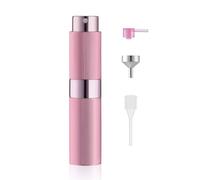 Toureal 8ml Design Gessato Spruzzino Profumo Ricaricabile, Vaporizzatore da Viaggio, Atomizzatore Nebulizzatore Profumo, Bottiglie Porta Profumo Spray (Rosa)
