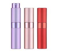 Toureal Boccetta Profumo Portatile Ricaricabile - 8ml Mini Porta Profumi Atomizzatore da Campioni - Contenitore Vaporizzatore Profumi con Pompetta - Spruzzino Nebulizzatore Piccolo Rosso Rosa Viola