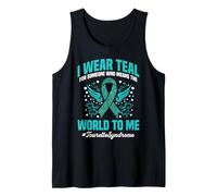 Tourette per la consapevolezza della sindrome di Tourette Teal World To Me Canotta