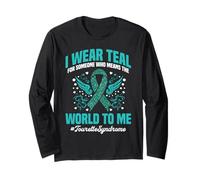 Tourette per la consapevolezza della sindrome di Tourette Teal World To Me Maglia a Manica