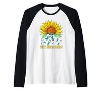 Tourette Syndrome Awareness - Maglietta con girasole Maglia con Maniche Raglan
