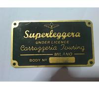 Touring Maserati Lancia Alfa Aston Targhetta Segno Superleggera Placca s99