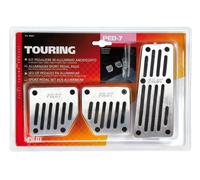 Touring set 3 pedali in alluminio anodizzato nero pedaliere interno auto lampa ,