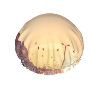 Tourism City - Cuffia da doccia da donna, a doppio strato, elastica, per casa, spa, hotel e parrucchieri