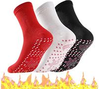 Tourmaline Acupressure Self-heating Shaping Socks,AFIZ Tourmaline Lymphvity Slimming Health Sock Veinesheal Hyperthermia Socks (3 Pairs)