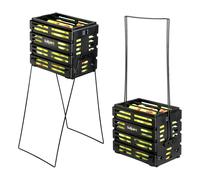 Tourna Ballport - Tramoggia per palline da tennis con 80 palline, resistente e leggero, colore: nero