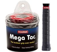 Tourna Zipper Box di 30 su Grips - Mega Tac, Unisex, TG30MTN, Nero