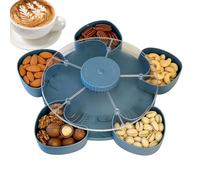Tourniquet Snack - Plateau De Service Compartimenté 32cm |, Boîte À Snack Rotative Avec Couvercle Et Base Antidérapante, Plat De Service Divisé Pour Fruits, Légumes, Apéritifs, Pique-nique Et Fêt